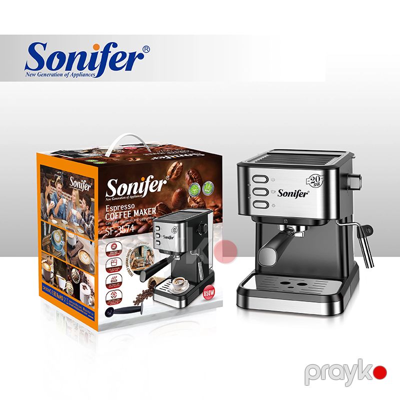 Sonifer SF-3574 Çoxfunksiyalı Qəhvə Maşını Yüksək Keyfiyyətli Kappuçino Espresso Kofe Hazırlayan Aparat 850W — Digər mətbəx texnikası, Bakı (6)