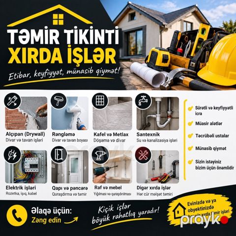 Təmir tikinti işləri — Bakı