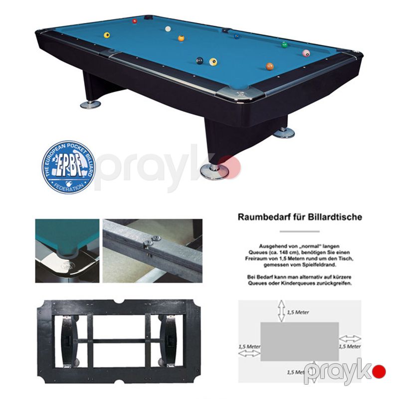 Amerkan Mərmər Bilyard Masası Ferro Billiard Pool Table Qara 9fut Parlaq Qara Bilyard Masa — Fitness və simulyatorlar, Bakı (4)