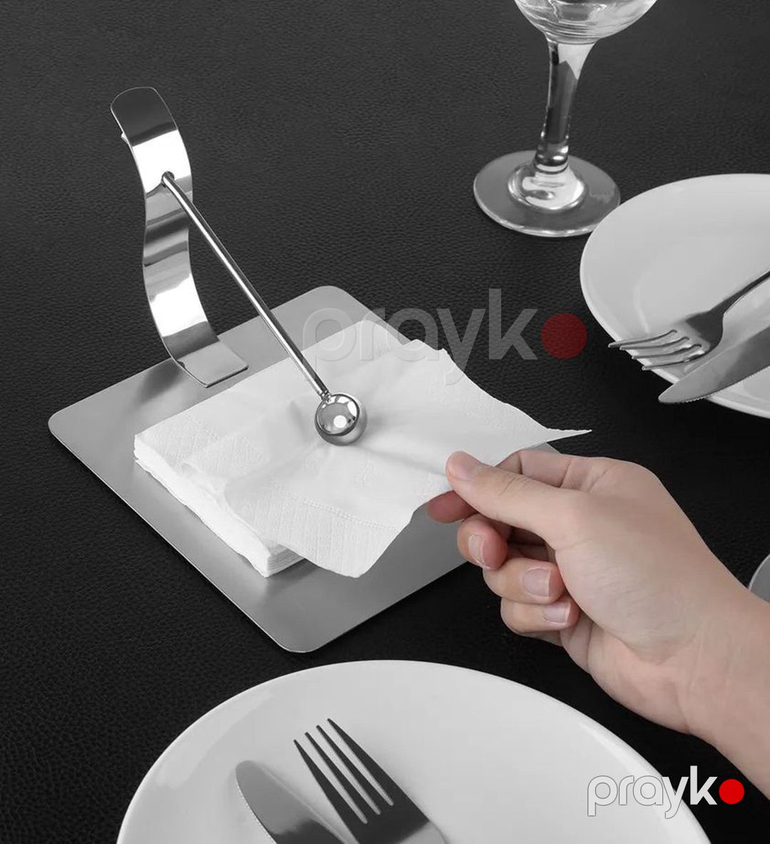 Salfet qabı gümüşü, paslanmayan polad — Mallar, Bakı (2)