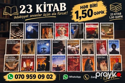 23 kitabdan ibarət klassik ədəbiyyat dəsti Məzmun: - Stefan Zweig — Bakı