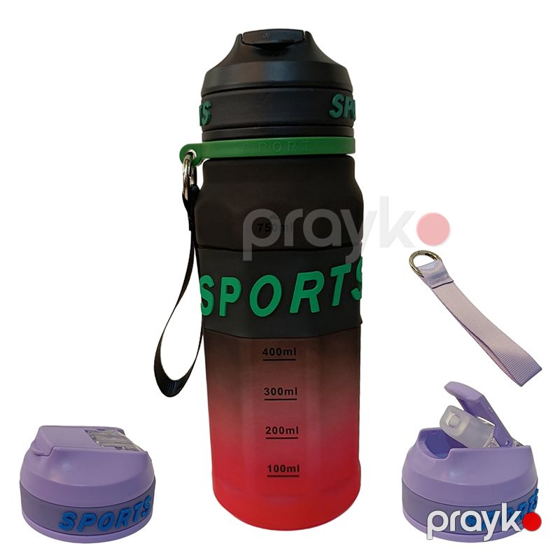 Sızdırmaz BPA-sız Rengli Su Şüşəsi Plastik Düşərgə, Velosiped Su Qabı 750 ml — Termos və termoş, Bakı (6)