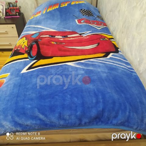 Uşaq örtüyü – Cars (Şimşək Makvin) dizaynlı - Material: yumşaq — Pirəkəşkül
