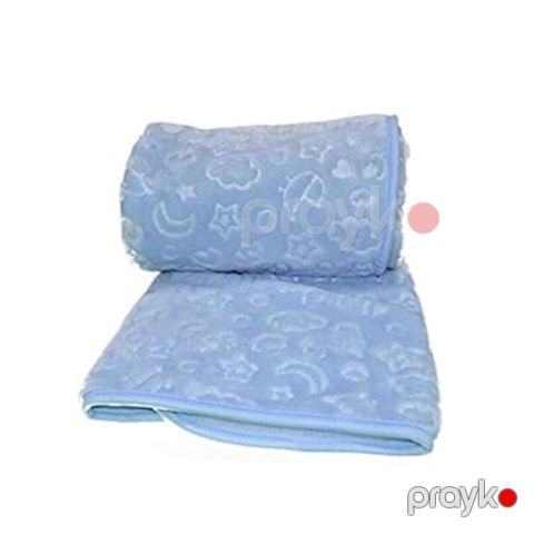 Oğlanlar üçün pled Ozdilek Embos, 100x120 sm, polyester, mavi — Bakı