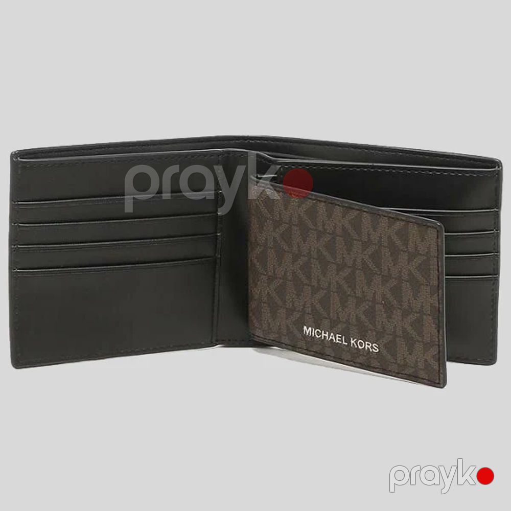 Kişilər üçün pulqabı Michael Kors, poliester, qəhvəyi, 9.5x11.5 sm — Mallar, Bakı (2)