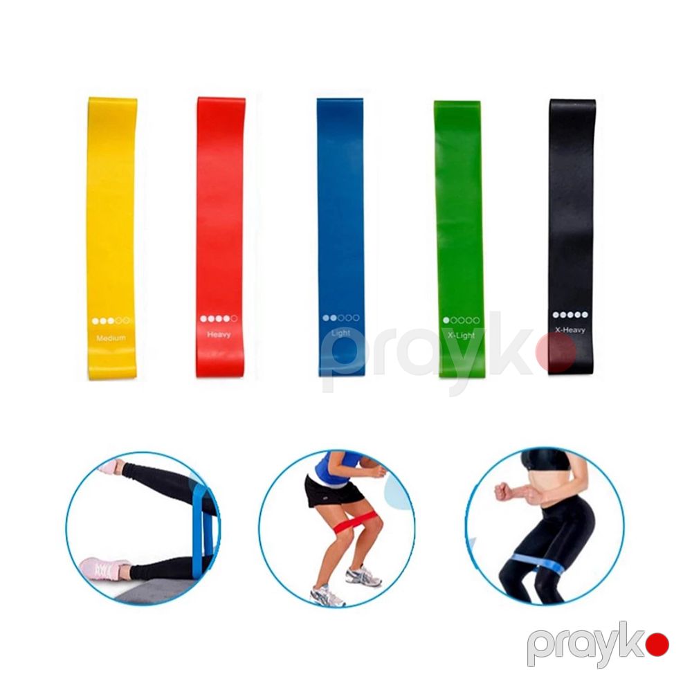 5 Ədəd Fitness Bandı Dəsti 5 Ferqli Ağırlıq Dərəcəsinə Məxsus Elastik yoga, Pilates Bandı — İdman, hobi, istirahət, Bakı (3)