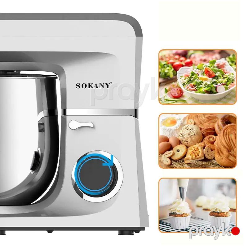 Sokany SK-269 Çoxfunksiyalı Mikser Xəmir Yoğuran Maşın Xəmir Qarışdıran 1700W — Blenderlər, xırdalayanlar və mikserlər, Bakı (2)
