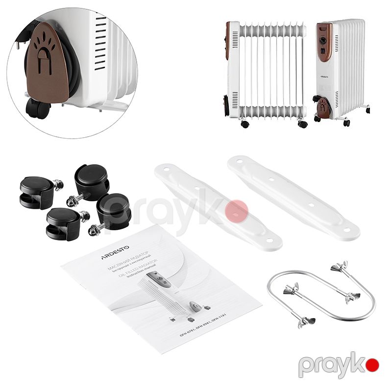 Yağ Radiatoru Ardesto OFH-07X1 Ataplena Dizaynında Müasir Döşəmə Qızdırıcısı 7 Bölməli Otaq İsidici Kumtel 1500W — Isıtıcılar və isı ventilatorları, Bakı (5)