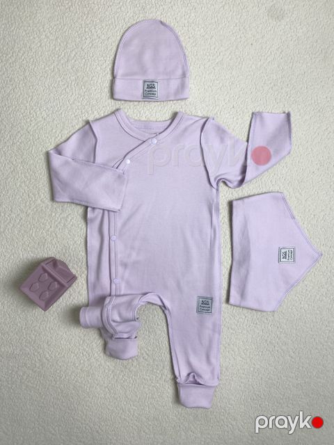 Yenidoğulmuş üçün dəst, pambıq, bənövşəyi, 0-1 ay — Bakı