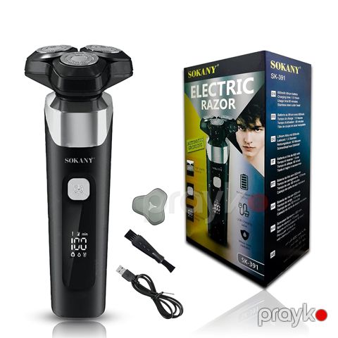 Sokany SK-391 Elektrikli Trimmer Kişi Təraş Maşını Saç Saqqal Təraş Maşını Trimmer — Bakı
