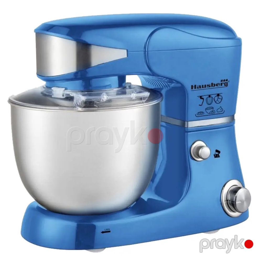 Hausberg HB-7620 Xəmir Qarışdırıcı Maşın 1000 Vt Güclü 6 Sürət Ayarlı Stand Mikser 5 Litr Tutum — Blenderlər, xırdalayanlar və mikserlər, Bakı (6)
