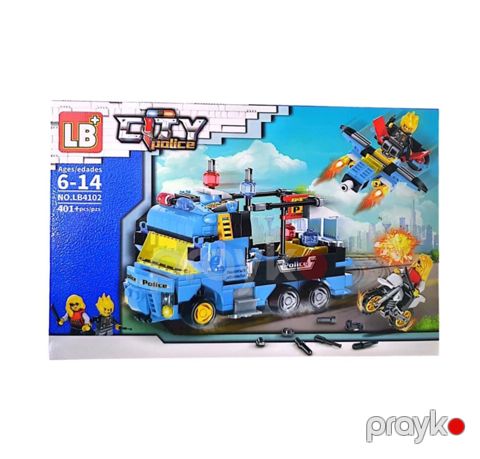 Konstruktor City Police KG21695, 6+ yaş, mavi - Piramida10400 — Bakı
