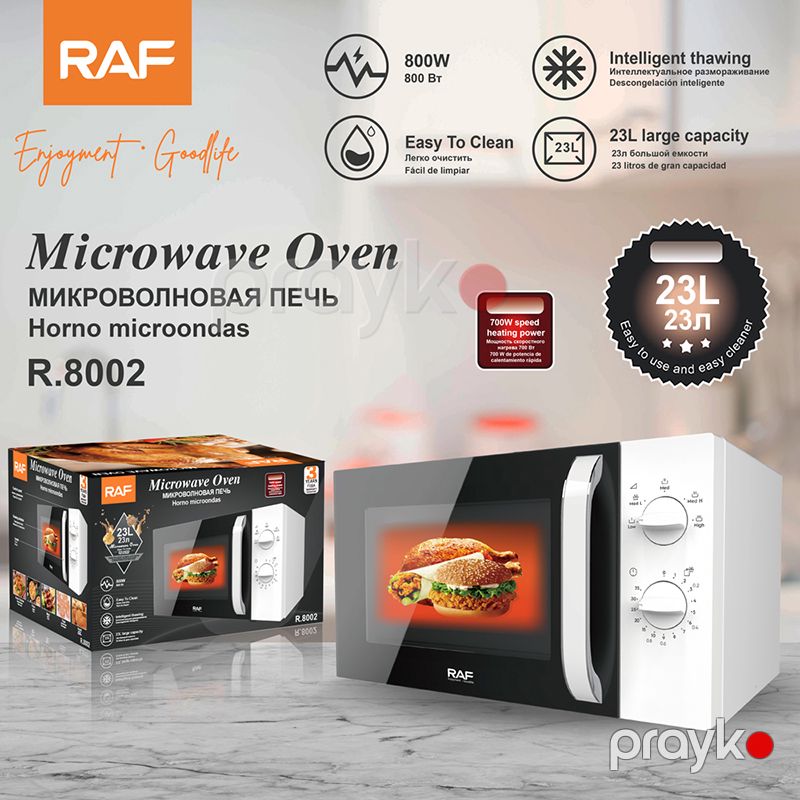 Mikrodalğalı soba RAF Yüksək keyfiyyətli üstün mexaniki düyməli mikrodalğalı soba R.8002 ağıllı əritmə mikrodalğalı soba — Ev texnikası, Bakı (5)