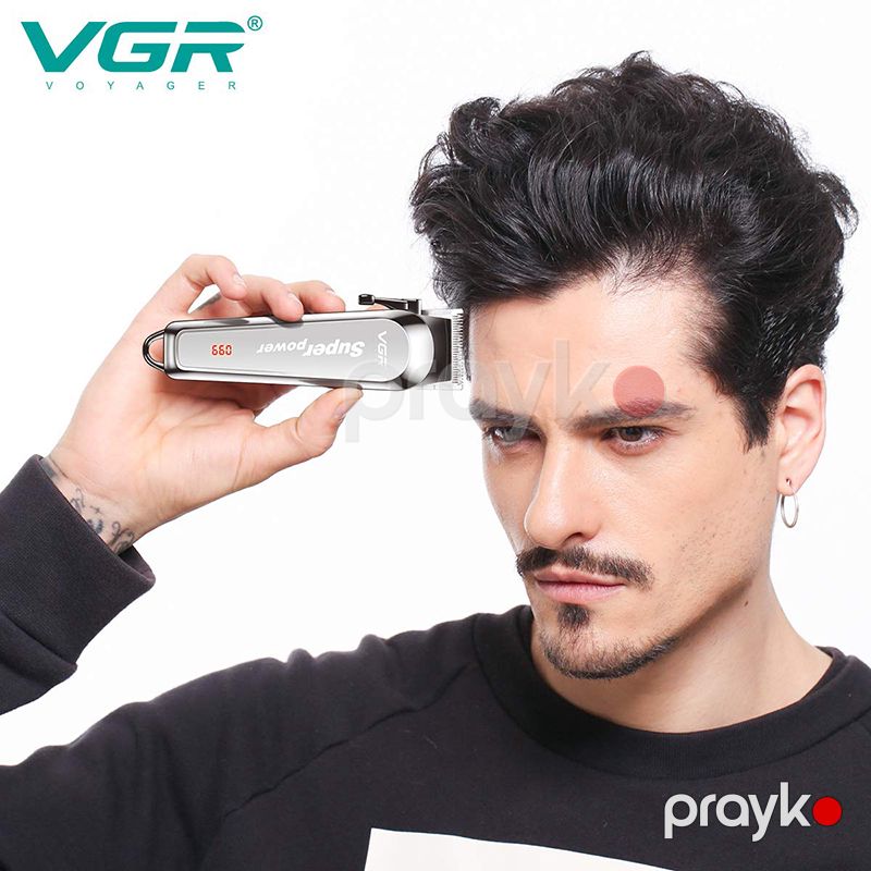 Orijinal VGR Professional Sürətli Şarj Edilə Bilən Elektrikli Saç Kəsmə Maşını Güclü Bərbər Saç Təraş Bıçağı — Usturalar, trimmerler və epilyatorlar, Bakı (4)