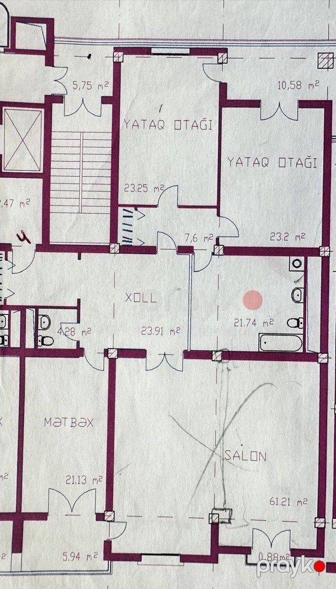 Satılır 3 otaqlı yeni tikili 210 m² — Mənzil, Bakı (4)