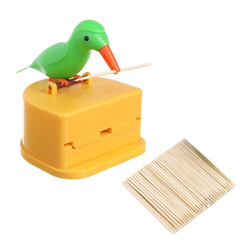 Quş Formalı Diş Çubuğu Dispenseri Avtomatik Diş Çubuğu Tutucusu Masaüstü Diş Çubuğu Kürdan Diş Çöpü Saxlama Qabı 2 eded — Tableware and kitchen accessories