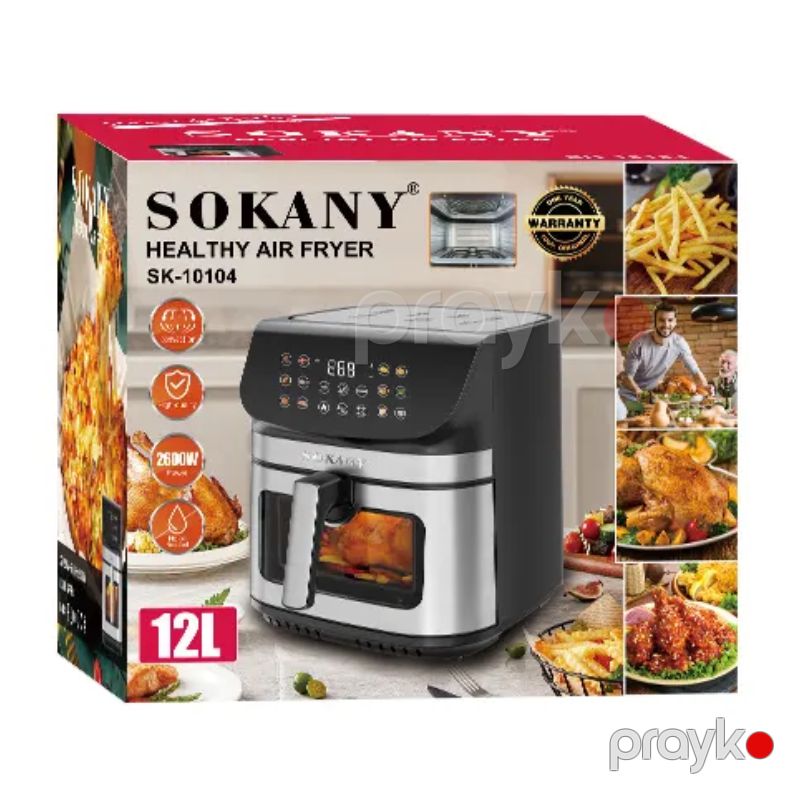 Sokany SK-10104 - Fritöz 12L Rəqəmsal Hava Fritözü İkiqat Qızdırıcı 2600 Vt Güc — Digər mətbəx texnikası, Bakı (3)