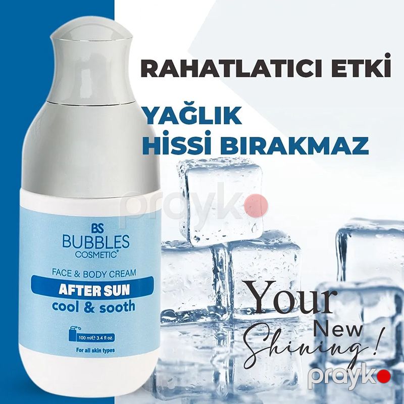 Günəşdən Sonra Bədən Nəmləndirici Təravətləndirici Nəmrəndirici Krem Bs Bubbles Cosmetic Günəş Sonrası Krem 100ml — Gözəllik və səhiyyə, Bakı (5)