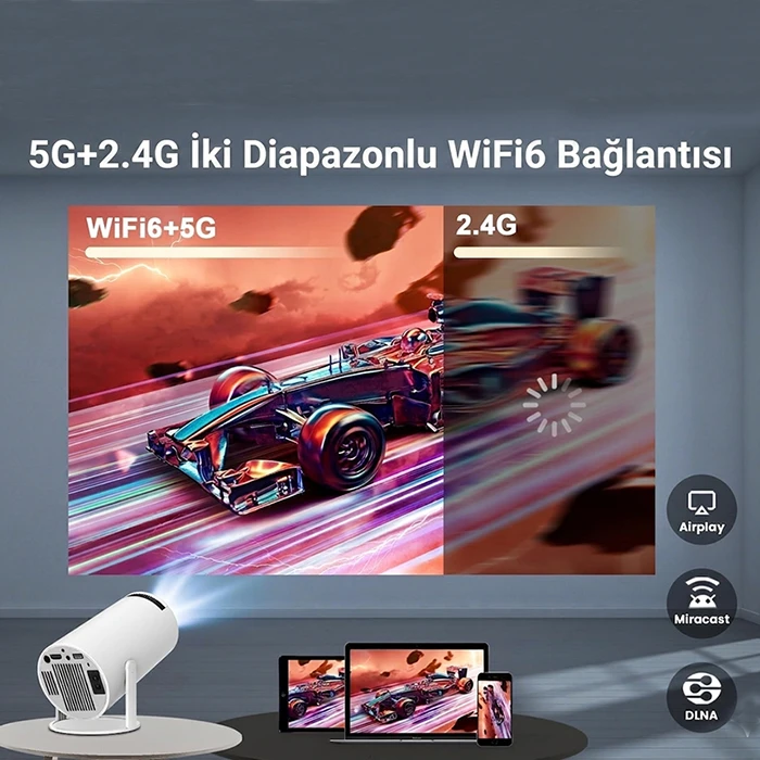 Techvıda HY300 PRO Smart Portativ 4K Mini Proyektor — Eviniz üçün Mükəmməl Kinoteatr Təcrübəsi + 64GB yaddaş kartı Hədiyyə — Elektronika, Bakı (3)