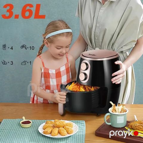 Yüksək Keyfiyyətə Malik Sonifer Elektrili Hava Fritözü 1500W Gücündə 200C Temperatur Diapazonu 3.6L Mexaniki Taymer — Bakı
