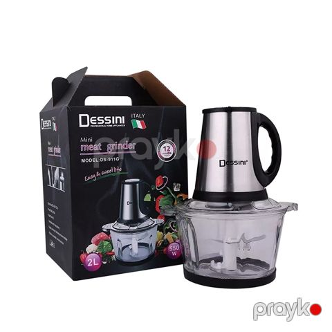 Şüşə qabı ilə 2 litr tutuma malik Dessini elektrikli doğrayıcı DS-911G — Bakı