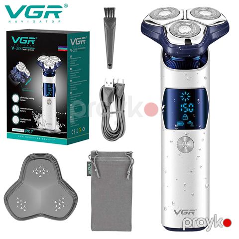 Kişilər Üçün Təkrar Doldurulan VGR Elektrik Ülgücü Ultra Güclü Təraş Maşını LED Ekrana Sahib Peşəkar Təraş Maşını VGR V-328 — Bakı
