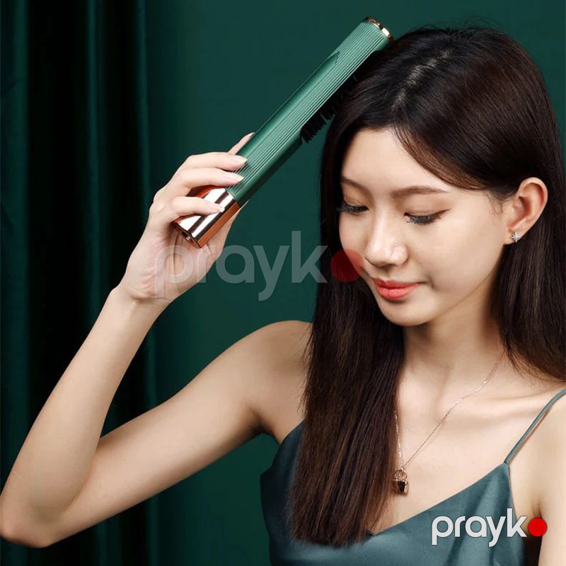 İki İstifadəli Babyverse Saç Düzləşdirici Sürətli Isinmə Funksiyasına Sahib Çoxfunksiyalı Saç Feni ABS Styling Daşınması Asan Fırça Daraq — Fən, Bakı (3)
