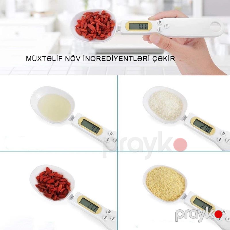 Rəqəmsal Mətbəx Tərəzisi 500q 0.1q Qida Çəki Ölçmə Qaşığı Qəhvə Çay Şəkər Qaşığı Tərəzi — Tərəzi, Bakı (3)