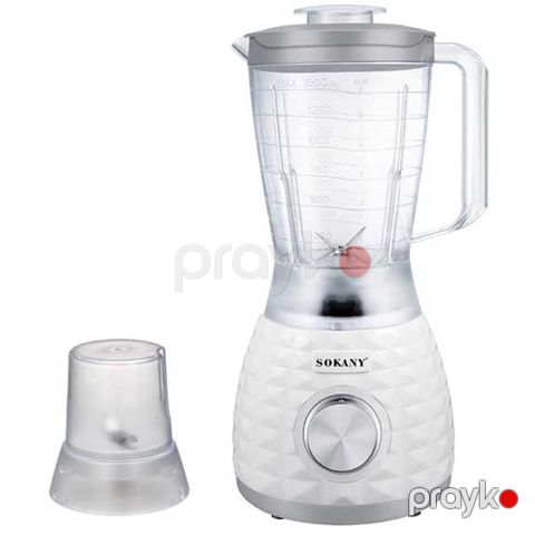 Sokany SK-03064 - Blender 500W Gücə Malik Blender 1.5 Litr Həcmində olan Ağ Rəngli Blender — Bakı