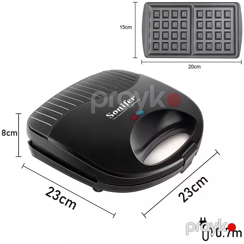 Sonifer SF-6043 Səhər Yeməyi Üçün Çoxfunksiyalı Mətbəx Tosteri Vafli Hazırlayıcısı Mini Tost Bubble Waffle Maker — Toster və vaflyasıcı, Bakı (5)