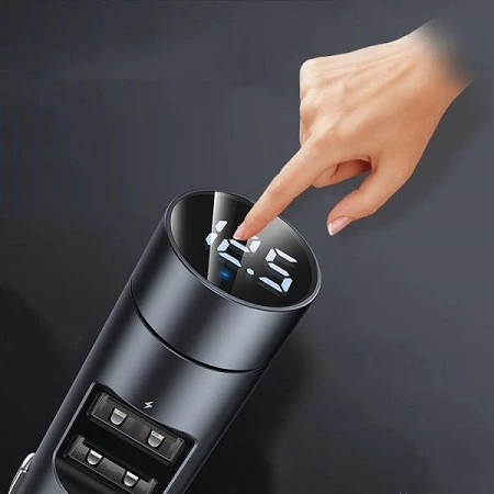 FM transmitterli Bluetooth 5.0 FM car charger 2x USB 3 A 18 W avtomobil qida cihazı 12/24 V — Mallar, Bakı (2)