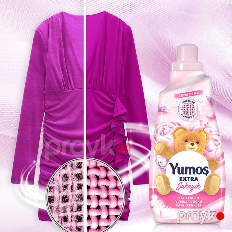 Yumoş Extra Şakayık 1440 ml Şakayık Kalıcı Koku Yumuşak doku Canlı renkler 60 Yıkama Renkliler İçin — Mallar, Bakı (5)