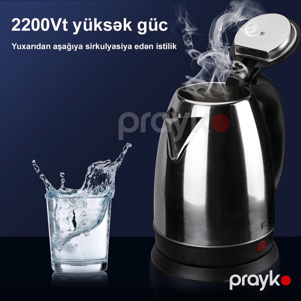 Paslanmayan Polad RAF Elektrikli Çaydan 2L Böyük Tutumlu Avtomatik Sönən 2000Vt Çaydan — Elektrik çaydanları və termoslar, Bakı (5)