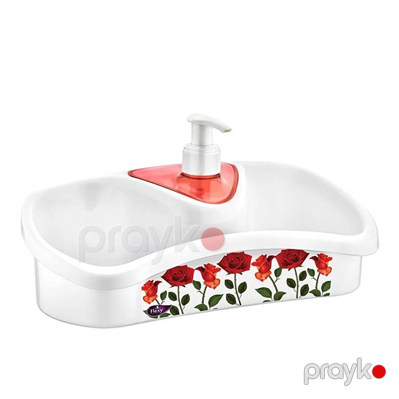 Mətbəx Və Hamam Üçün Sabun Qabı Daisy Sponge Maye Yuyucu Toz Dispenseri Banyo Sıvı Deterjanlık — Mallar, Bakı (3)