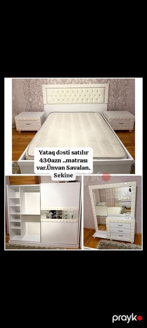 Yataq dəsti satılır 430₼. matrası var.Ünvan Savalan. Sekine — Digah