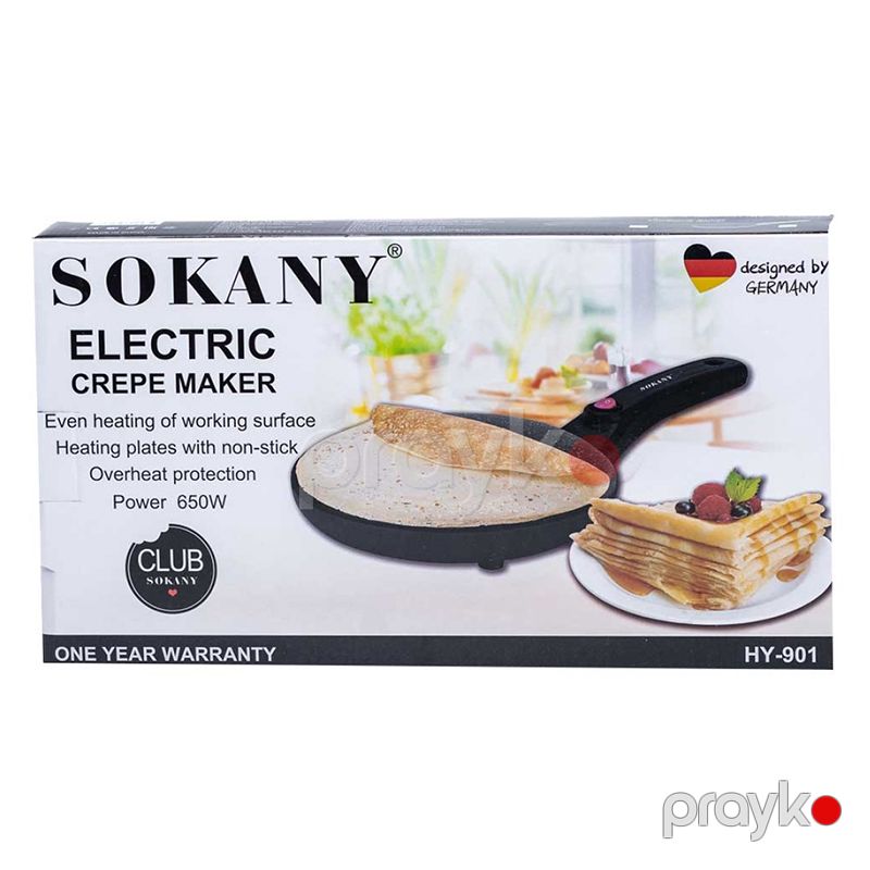 Sokany Krep Maker - HY-901 Elektrikli pancake tavası Sokany HY-901 Bilinçik Tavası 650V Bilinçik bişirən — Toster və vaflyasıcı, Bakı (7)