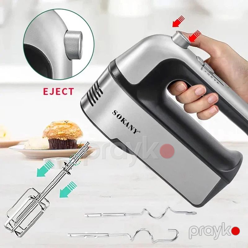 Sokany SK-6630 - Əl Mikseri 5 Sürətli 800 Vt Güc Əla Çırpıcı Mikser — Blenderlər, xırdalayanlar və mikserlər, Bakı (2)
