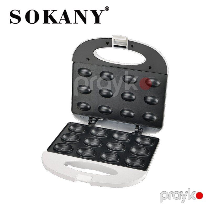Sokany Elektrtikli Toster 12 Yapışmaz Qablı Vafli Tosteri LED İşıqlı Polad Tort Bişirmə Tosteri 750W — Toster və vaflyasıcı, Bakı (3)