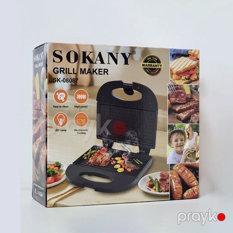 Sendviç Cihazı Sokany SK-08090 Toster İki Tərəfli Qril Toster Yapışmayan Toster 850W Elektrikli Qızardıcı Biftek İzgara Tosteri — Toster və vaflyasıcı, Bakı (6)