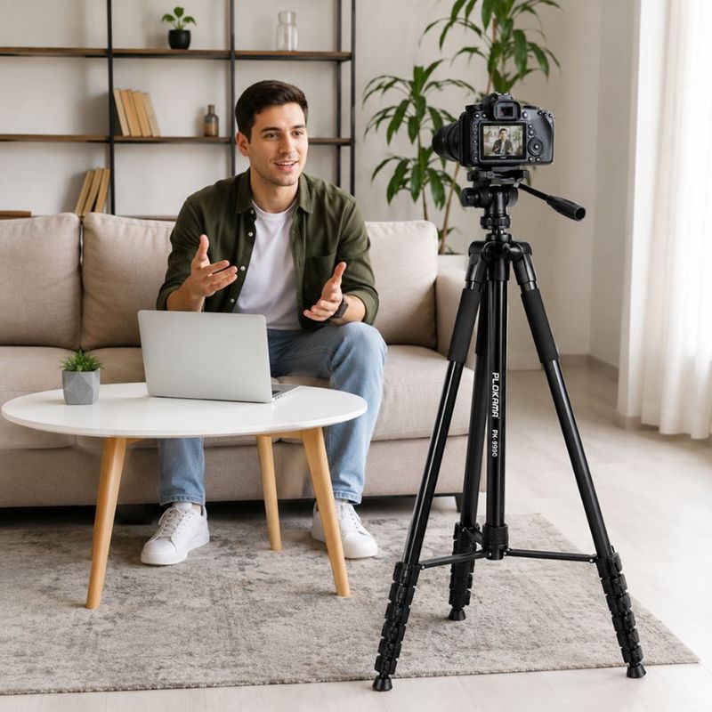 Plokama PK-9990 Tripod Professional Plokama PK-9990 180 sm Kameralar və Videokameralar, Mobil Telefonlar üçün Stend — Televizorlar, Bakı (4)