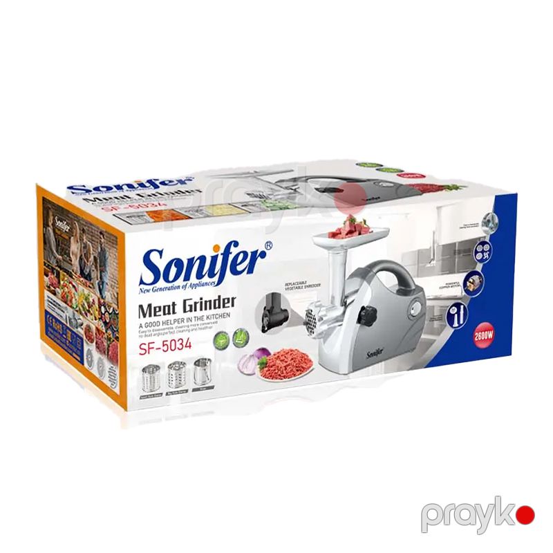 Sonifer SF-5034 Çoxfunksiyalı Ətçəkən Maşın Elektrikli Ət Maşını 2600 W — Digər mətbəx texnikası, Bakı (3)