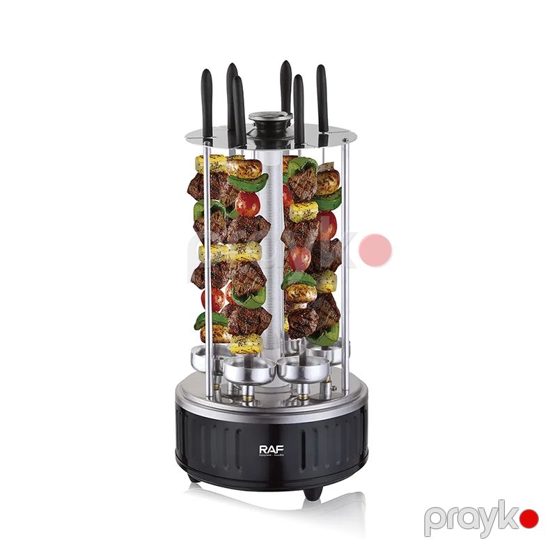 RAF R.8612 Çoxfunksiyalı Elektrikli Manqal Şaquli Portativ Fırlanan Barbekü 1000W — Soba və qrillər, Bakı (3)