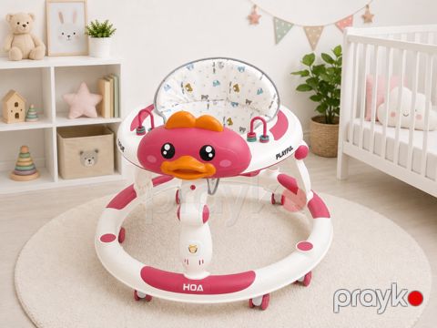 Yerimə arabası, 6+ ay, 18 kq-a qədər, plastik, ağ/çəhrayı — Bakı