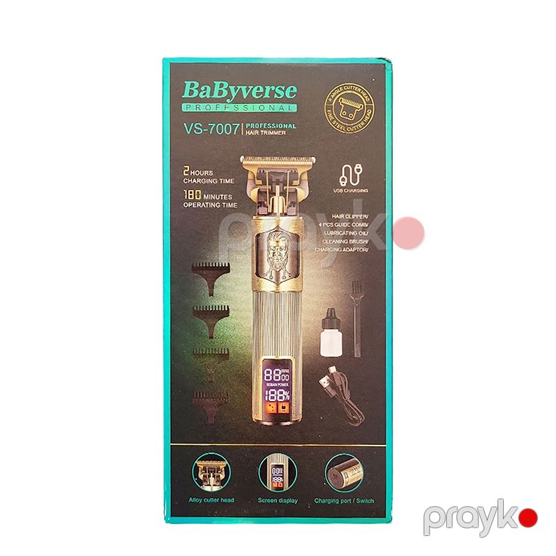 Kişilər Üçün BaByVerse VS-7007 Üstün Keyfiyyətli LCD Ekranlı Saç Təraş Maşını Saç Saqqal Düzəldici T Təraş Makinesi — Usturalar, trimmerler və epilyatorlar, Bakı (6)