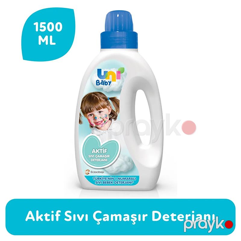 Uni Baby 1500 ml Bebek Aktif Sıvı Çamaşır Deterjanı 1500 ml Rengli və Ağlar Üçün Çamaşır Deterjanı — Mallar, Bakı (4)