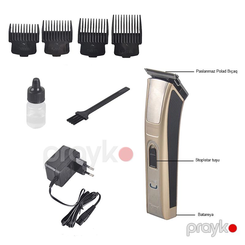 Kemei KM-5017 Suya Dayanıqlı Saç Təraş Maşını Elektrikli Trimmer Körpə Uşaq Üçün Saç Kəsicisi — Mallar, Bakı (6)