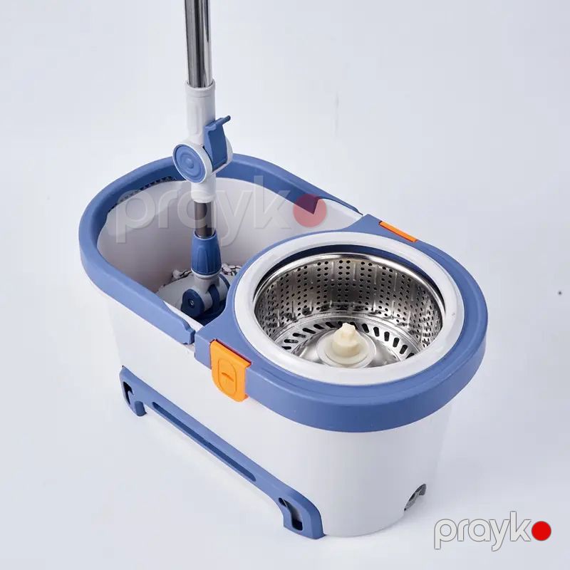 360 Dərəcə Fırlanan Mop Mavi Döşəmə Təmizləyicisi AP-010 Mop Döşəmə Paspası Mikrofiber Parçalı Mop — Mallar, Bakı (2)