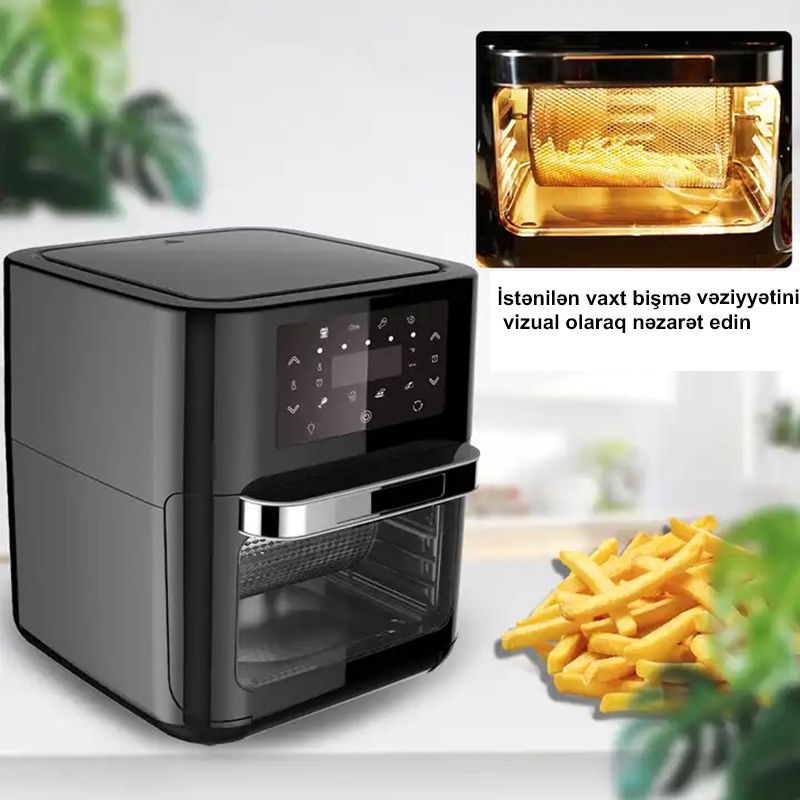 RAF R.5340 Çoxfunksiyalı Sensorlu Ekranlı Böyük Tutumlu Elektirikli Qızardıcı Airfryer 14L — Digər mətbəx texnikası, Bakı (7)