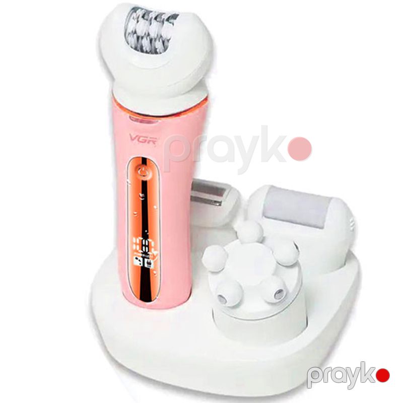 VGR V-751 - Epilyator, Quru və Nəm Epilyasiya, Dəyişdirilə Bilən 5 Başlıq, İki Sürət Rejimi — Usturalar, trimmerler və epilyatorlar, Bakı (2)