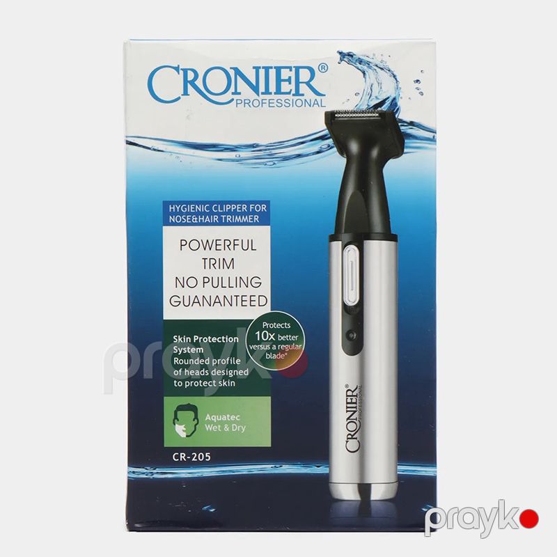 Portativ Cronier Saqqal Bığ Üçün Simsiz Paslanmaz Polad Kişi Burun Qulaq Trimeri CR-205G — Usturalar, trimmerler və epilyatorlar, Bakı (6)